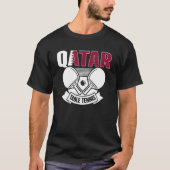 Qatar Ping Pong  Proud Qatari Table Tennis Support T-shirt (Voorkant)