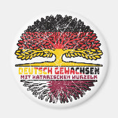 Qatar Qatarisch Deutsch Germany Baum Root Magneet (Voorkant)