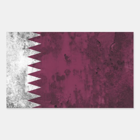 Qatar Rechthoekige Sticker (Voorkant)
