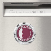 Qatar Ronde Embleem Magneet (Insitu (Vaatwasser))