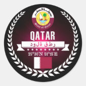 Qatar Ronde Sticker (Voorkant)