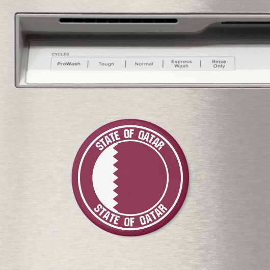 Qatar Round Emblem Magneet (Insitu (Vaatwasser))