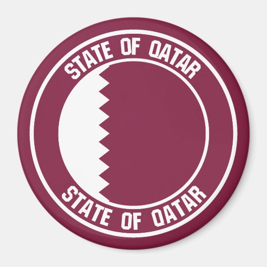 Qatar Round Emblem Magneet (Voorkant)