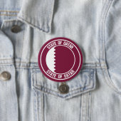 Qatar Round Emblem Ronde Button 7,6 Cm (In situ)