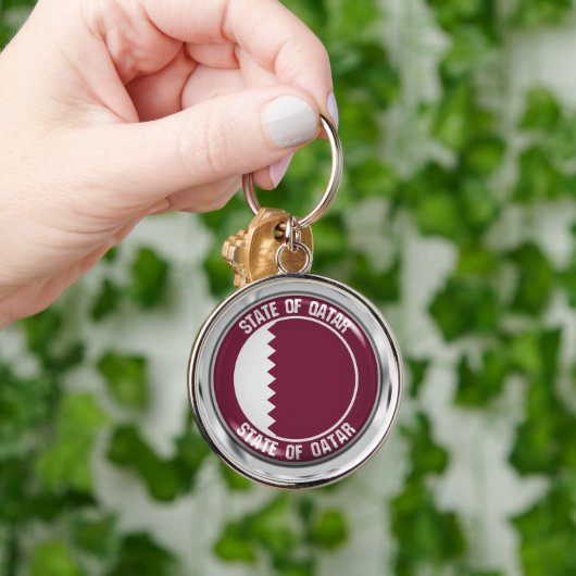 Qatar Round Emblem Sleutelhanger (Hand)