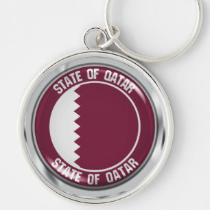 Qatar Round Emblem Sleutelhanger