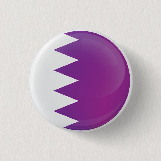 Qatar Round Icon-vlag Ronde Button 3,2 Cm (Voorkant)