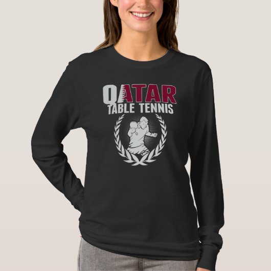 Qatar Table Tennis Qatari Ping Pong Team Support T-shirt (Voorkant)
