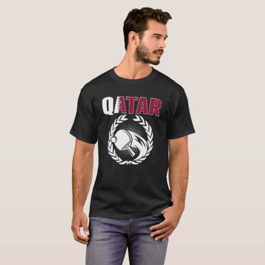 Qatar Table Tennis Qatari Ping Supporter Spo T-shirt (Voorkant volledig)