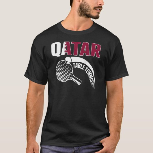 Qatar Table Tennis Qatari Ping Supporter Spo T-shirt (Voorkant)