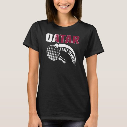 Qatar Table Tennis Qatari Ping Supporter Spo T-shirt (Voorkant)