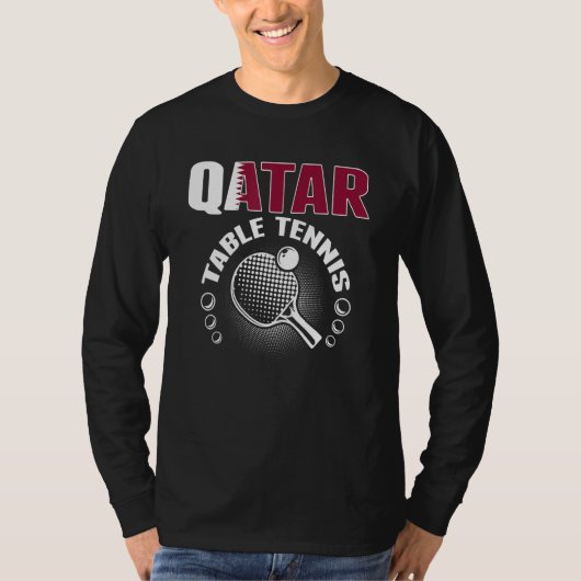 Qatar Table Tennis     Support Qatari Ping Pong Te T-shirt (Voorkant)