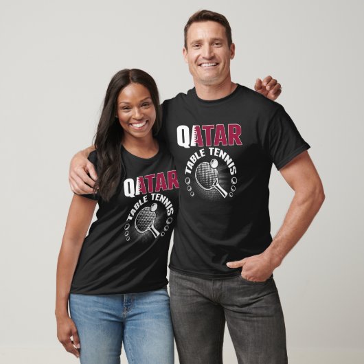 Qatar Table Tennis Support Qatari Ping Pong Te T-shirt (Unisex)