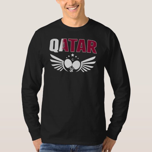 Qatar Table Tennis   Support Qatari Ping Pong Team T-shirt (Voorkant)