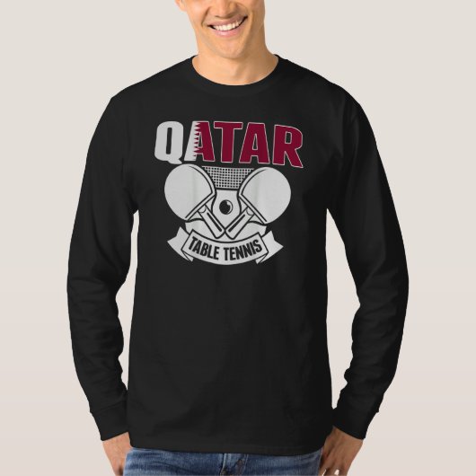 Qatar Table Tennis Support Qatari Ping Pong Team T-shirt (Voorkant)
