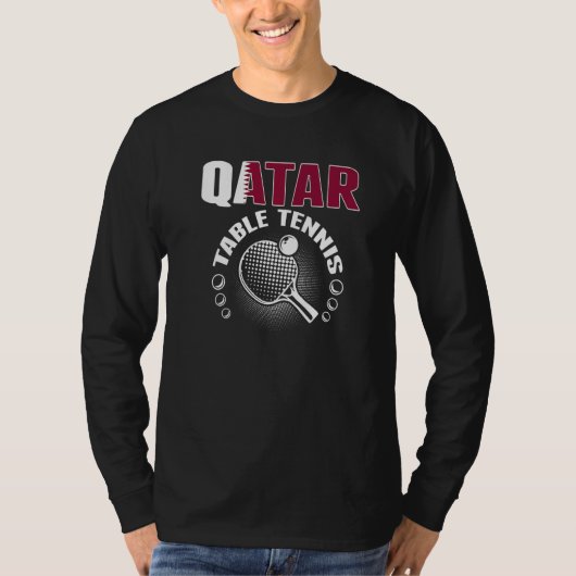 Qatar Table Tennis Support Qatari Ping Pong Team T-shirt (Voorkant)