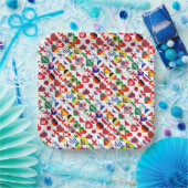 Qatar Tournament 2022 32 Hearts Country Flags Papieren Bordje (Feest)