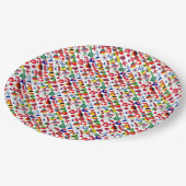 Qatar Tournament 2022 32 Hearts Country Flags Papieren Bordje (Gekanteld)