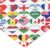 Qatar Tournament 2022 32 Hearts Country Flags Tafelkleed (Gekanteld)