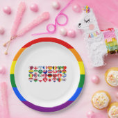 Qatar Tournament 2022 Landvlag LGBTQ Border Papieren Bordje (Feest)