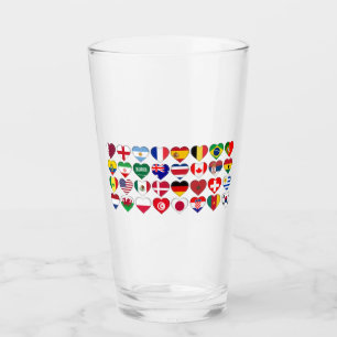 Qatar Tournament 32 Landvlaggen Glas