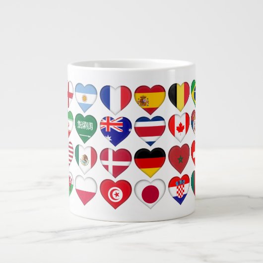 Qatar Tournament 32 Landvlaggen Grote Koffiekop (Voorkant)