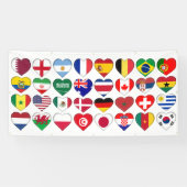 Qatar Tournament 32 Landvlaggen Spandoek (Horizontaal)