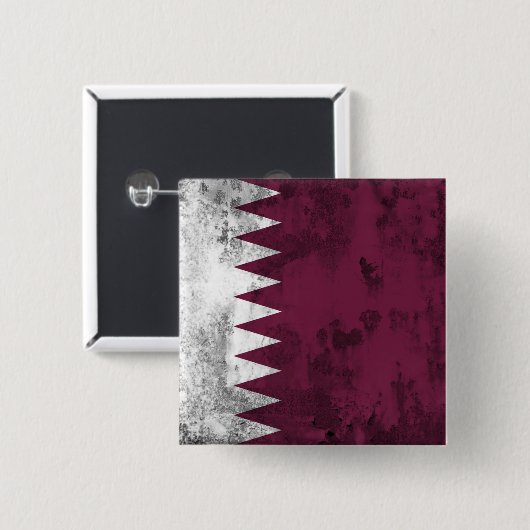 Qatar Vierkante Button 5,1 Cm (Voorkant /achterkant)