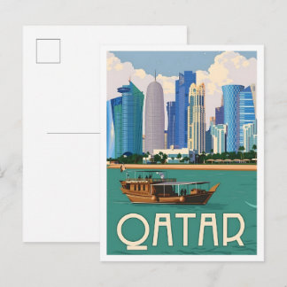 Qatar Vintage Travel  Briefkaart