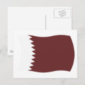 Qatar Vlag Ansichtkaart Briefkaart (Voorkant / Achterkant)