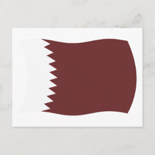 Qatar Vlag Ansichtkaart Briefkaart