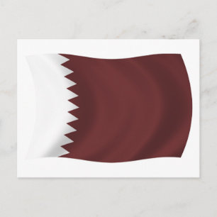 Qatar Vlag Ansichtkaart Briefkaart
