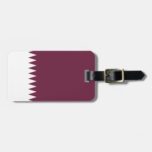 Qatar-vlag Bagagelabel (Voorkant horizontaal)