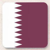 Qatar-vlag Bier Onderzetter (Voorkant)