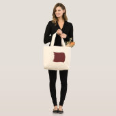 Qatar Vlag Boodschappentas Grote Tote Bag (Voorkant (model))