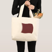 Qatar Vlag Boodschappentas Grote Tote Bag (Voorkant (product))