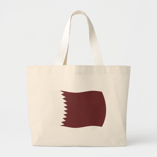 Qatar Vlag Boodschappentas Grote Tote Bag (Voorkant)
