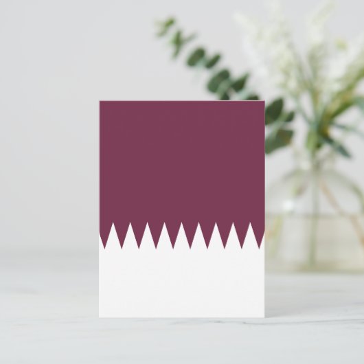 Qatar-vlag Briefkaart (Staand voorkant)
