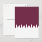 Qatar-vlag Briefkaart (Voorkant / Achterkant)