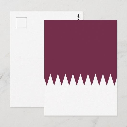 Qatar-vlag Briefkaart (Voorkant / Achterkant)