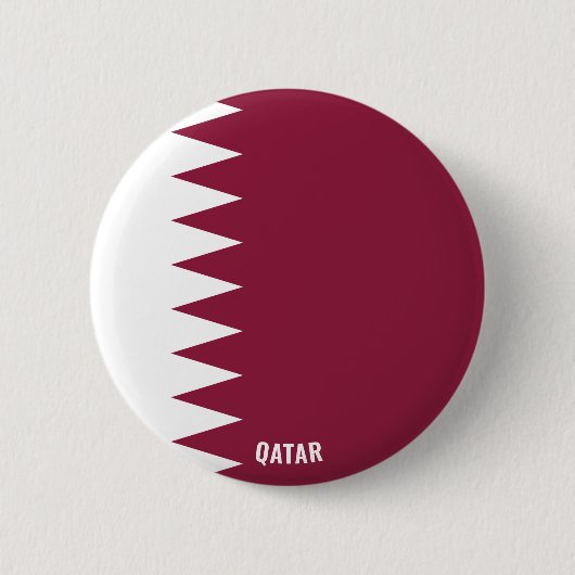 Qatar Vlag Cute Patriottische Knop Ronde Button 5,7 Cm (Voorkant)