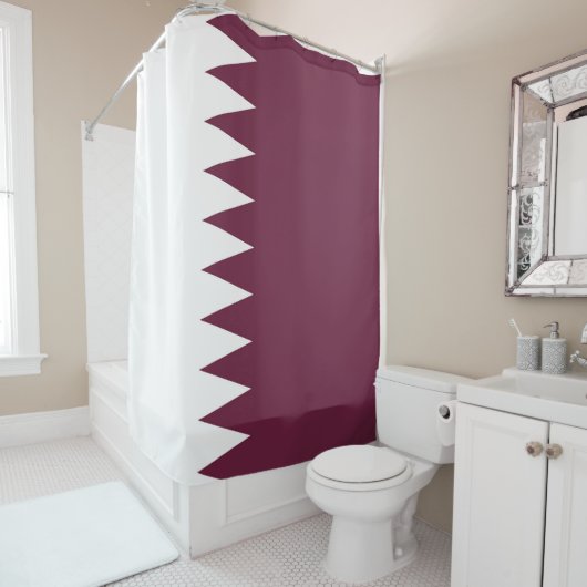 Qatar-vlag Douchegordijn (In situ)
