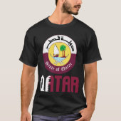 Qatar-vlag en wapenschild t-shirt (Voorkant)