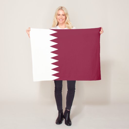 Qatar-vlag Fleece Deken (In situ)