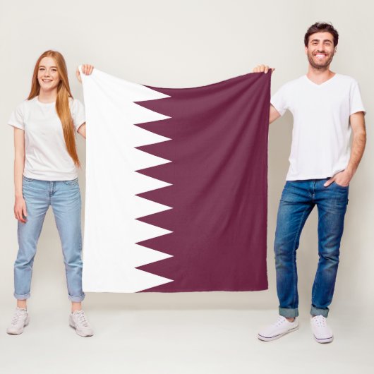 Qatar-vlag Fleece Deken (In situ)