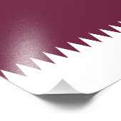 Qatar-vlag Foto Afdruk (Hoek)