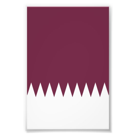 Qatar-vlag Foto Afdruk (Voorkant)