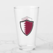 Qatar-vlag Glas (Achterkant)