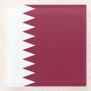 Qatar-vlag Glazen Onderzetter