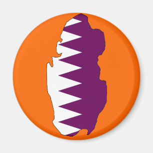 Qatar vlag kaart magneet